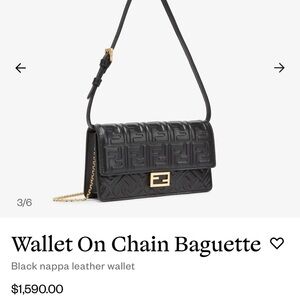 FENDI WALLET ON CHAIN BAGUETTE